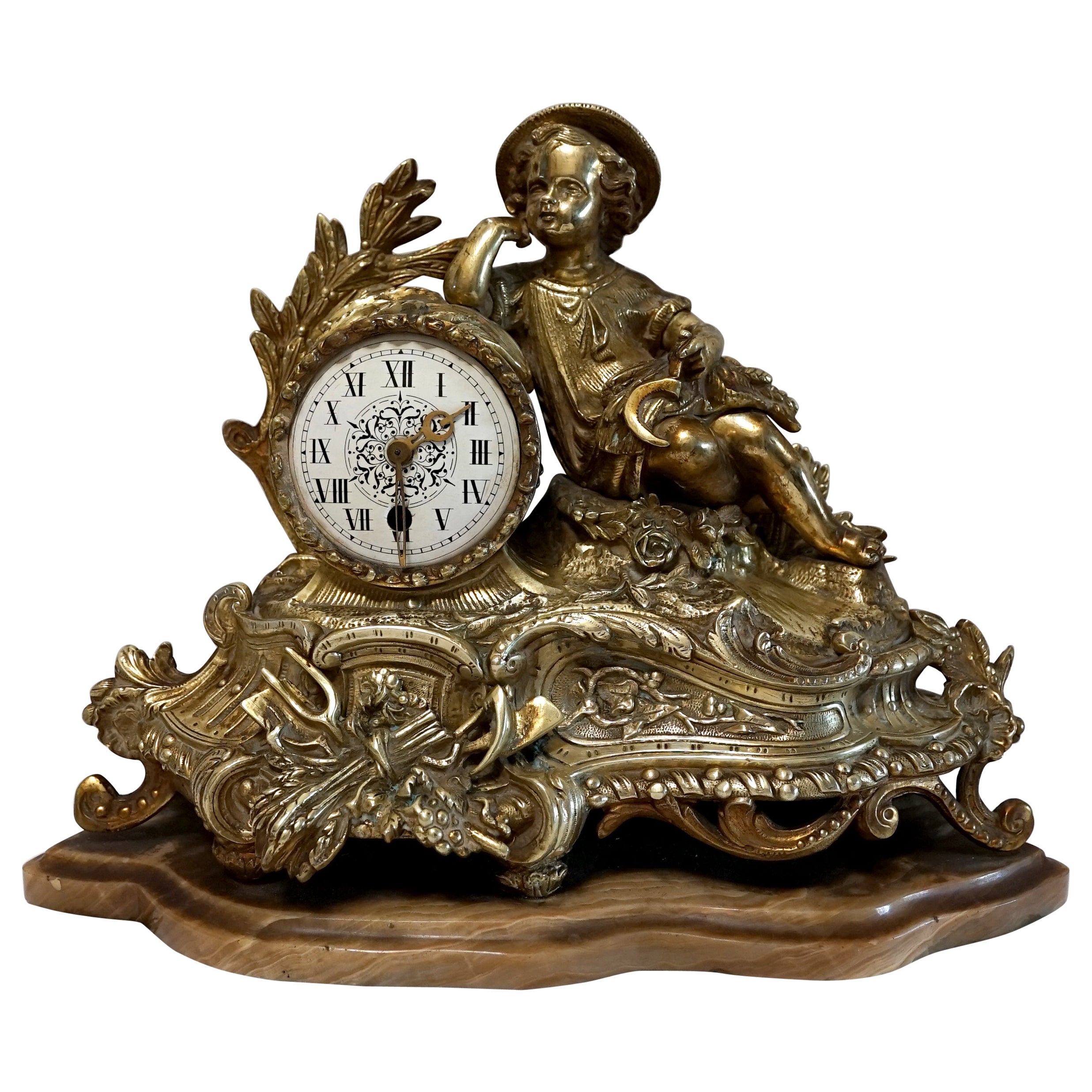 Pendule Napoléon III en bronze doré