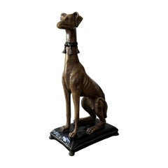 Lebensgroßer italienischer sitzender Whippet, 1960er Jahre