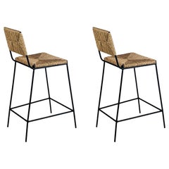 Pair of 'Campagne' Counter Height Stools by Design Frères