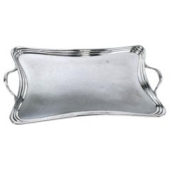Art NouveauMirror Tray, silver plated, France, 1910s