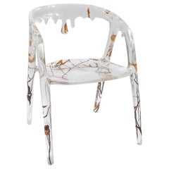 Chaise d'hermite aquatique en cristal de glacier (Branch) par GORDON GU