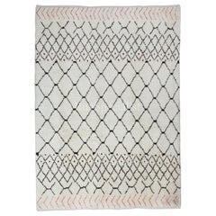 7x10.4 Ft Moroccan Tulu Rug. 100% Wool. Modern Carpet. Custom Options Available