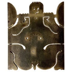 Albert Leon Wilson, sculpture abstraite de treivet stylisée en acier du milieu du siècle, 1977