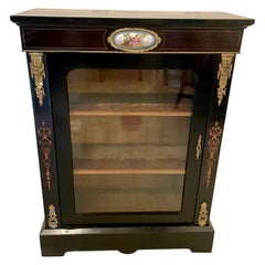 Antique 19th Century Victorian Ebonised Quality French Display Cabinet