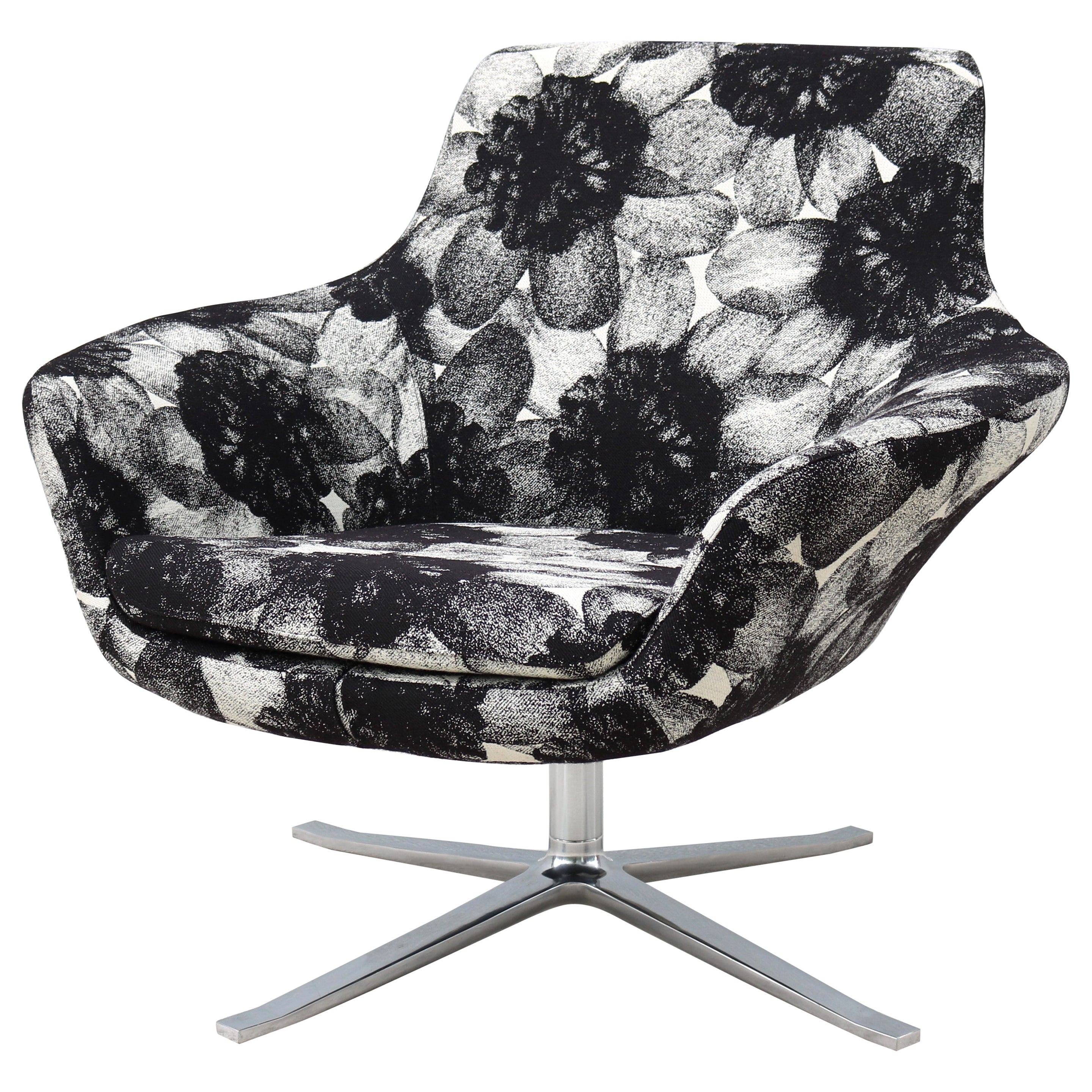 Modern Pearson Lloyd for Coalesse Black Bob Swivel Lounge Chair by Walter Knoll