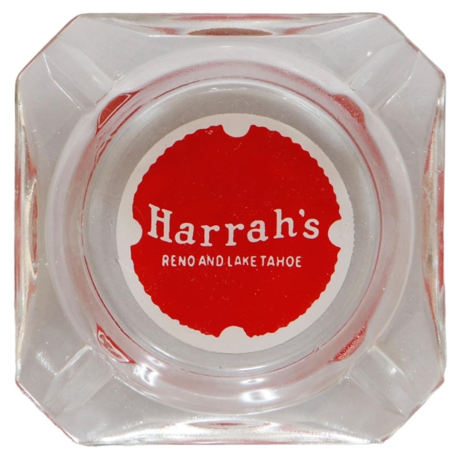 Harrah’s Square Glass Ashtray