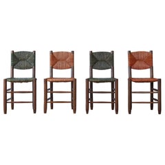 Superb Set of Early Charlotte Perriand Model 19 Bauche Chairs, France, 1950s