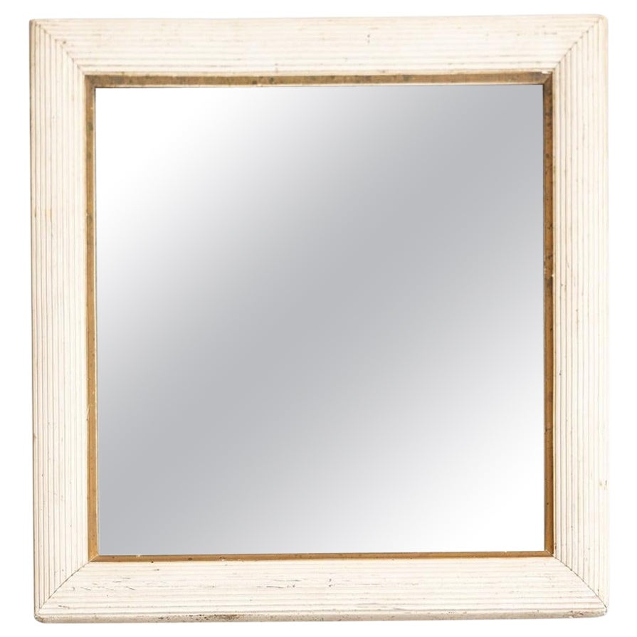 Early 20th Century White Wood Mirror
