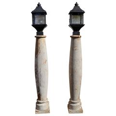 Pair of 19th Century Gustavian Column Lantern 