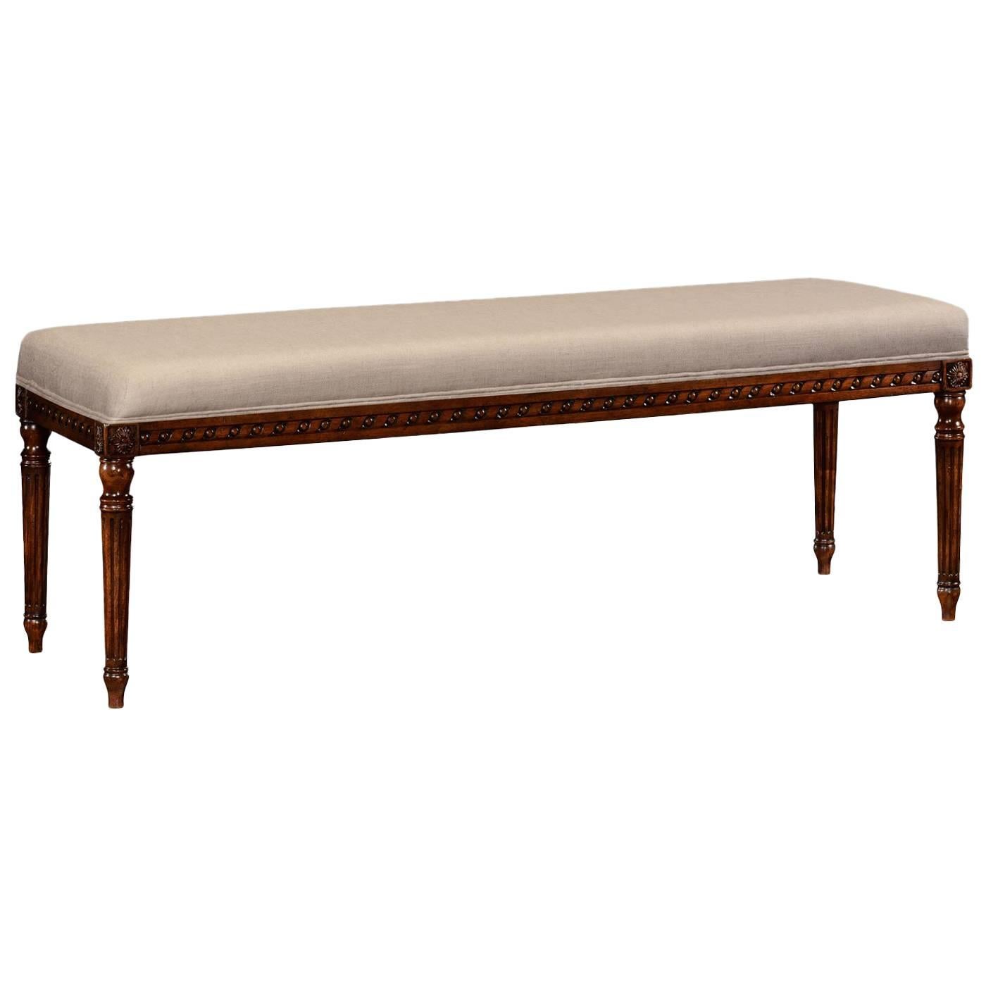 Rectangular Upholstered Bench For Sale