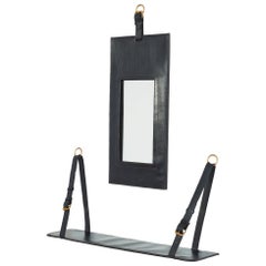 Jacques Adnet Shelf and Mirror