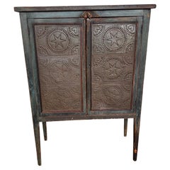 Cassaforte per torte della Virginia del XIX secolo con vernice blu originale
