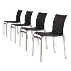 Lot de 4 chaises Alias Highframe 40 d'Alberto Meda en aluminium et Netwave