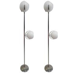Elegant Pair of Italian Mid-Century Floor Lamps by Reggiani 10
