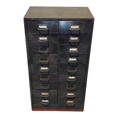 Vintage Industrial Steel Metal 18 Drawer Machinist Chest Garage Parts Cabinet