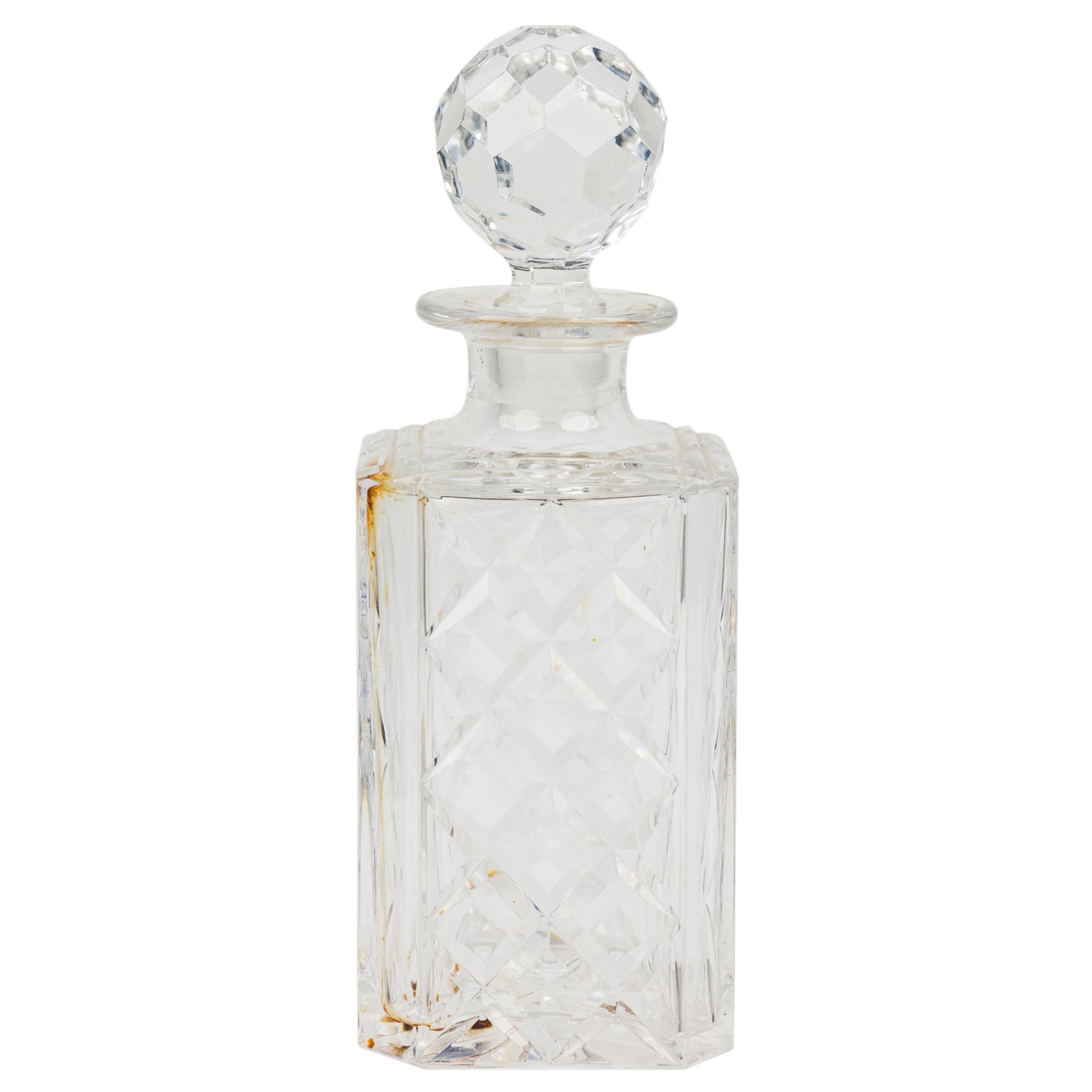 Decanter per whisky Baccarat in stile vittoriano francese con tappo