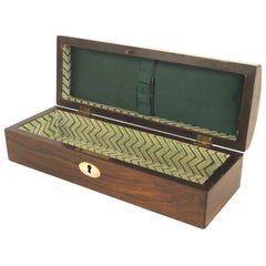 Caja inglesa victoriana de palisandro para bolígrafos