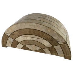Maitland Smith American Mid-Century Semi-Circle Bone Box