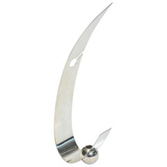 American Modern Arc Candle Holder Silver Plate