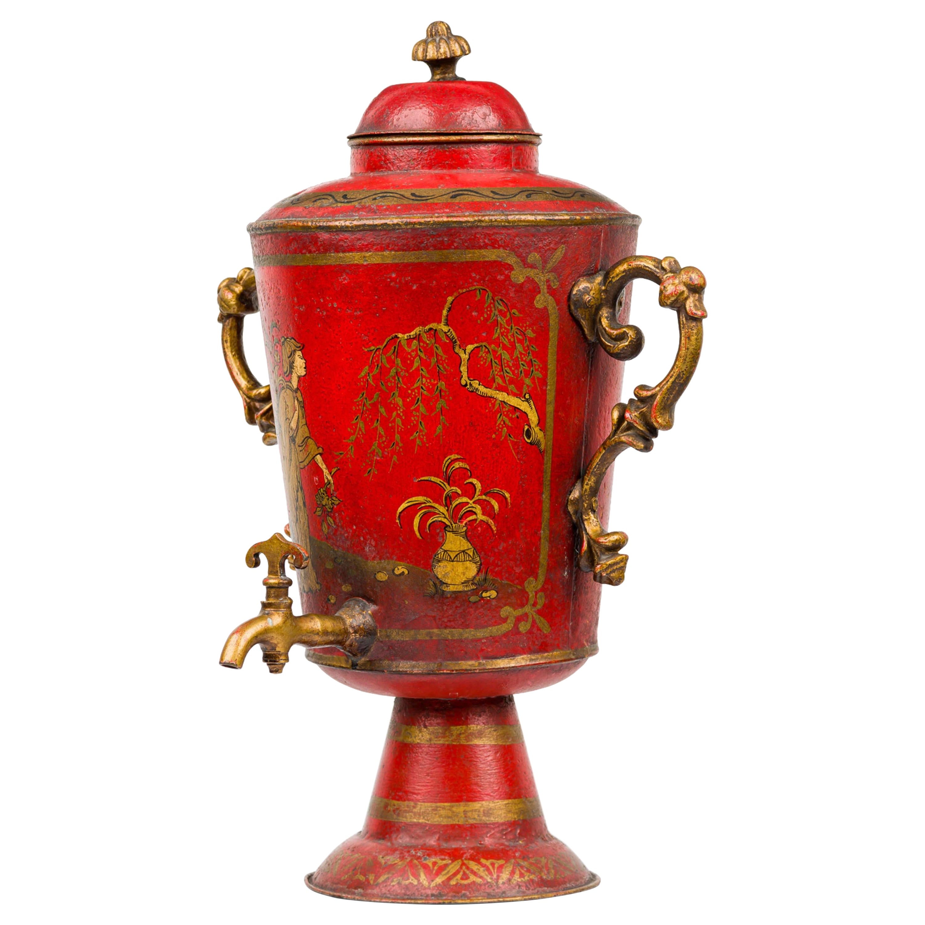 Samovar Chinoiserie Estilo Regencia Inglés