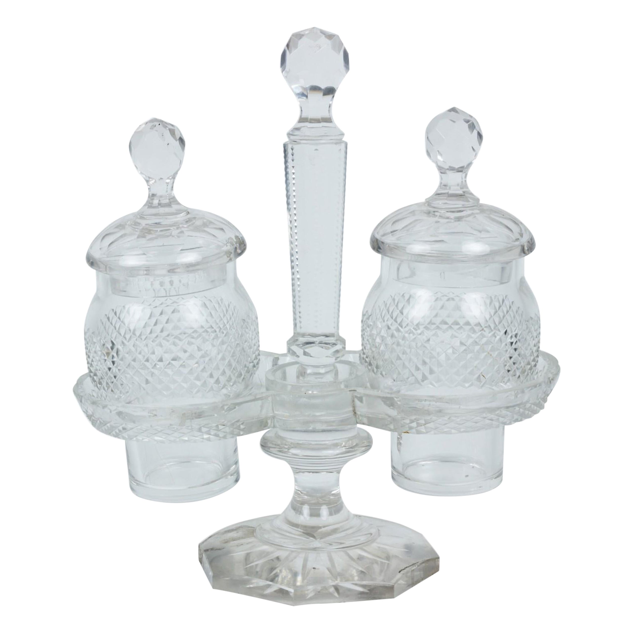 Set di ampolle di cristallo vittoriano inglese