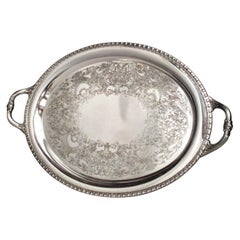 Bandeja Victoriana Inglesa con Placa de Plata