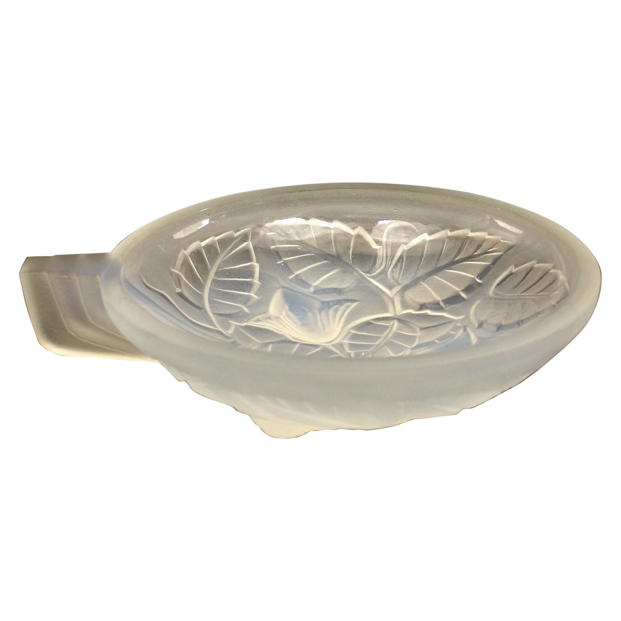 Juego de 4 cuencos de cristal opalescente art déco francés en venta