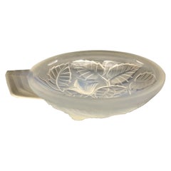 Juego de 4 cuencos de cristal opalescente art déco francés