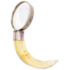 Loupe victorienne anglaise en dent de sanglier