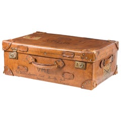 English Brown Leather Valise