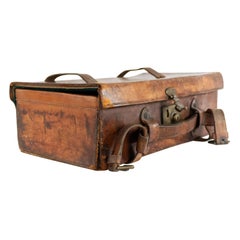 English Brown Leather Valise