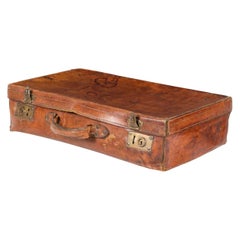 English Brown Leather Valise