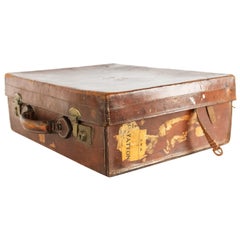 English Brown Leather Valise