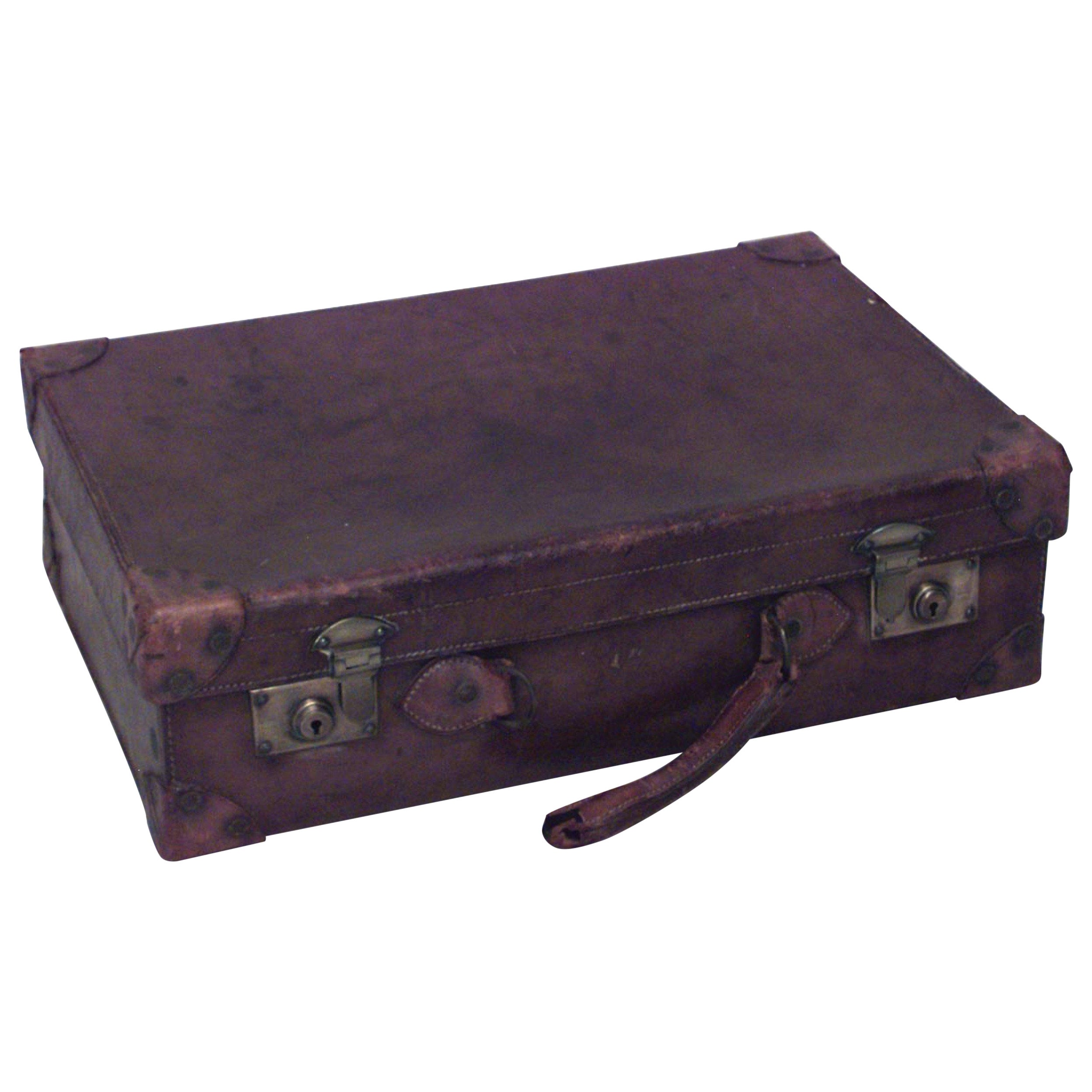 English Brown Leather Valise