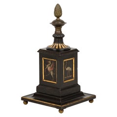 Antique English Regency Decorative Painted and Gilt Post Cap