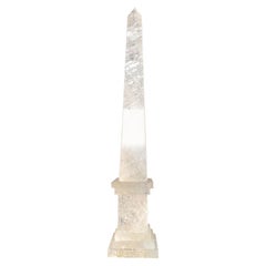 Grand obélisque italien en cristal de roche