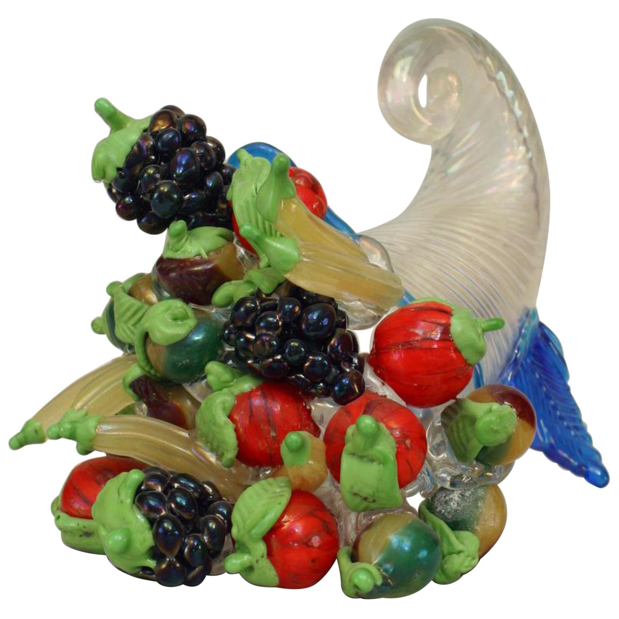 Cornucopia in vetro di Murano della metà del secolo scorso