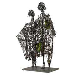 Escultura figurativa americana de mediados de siglo Corazón de cristal