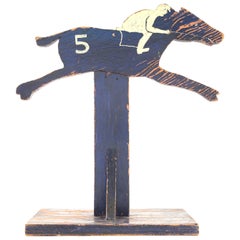 Escultura de madera de jinete de campo americano
