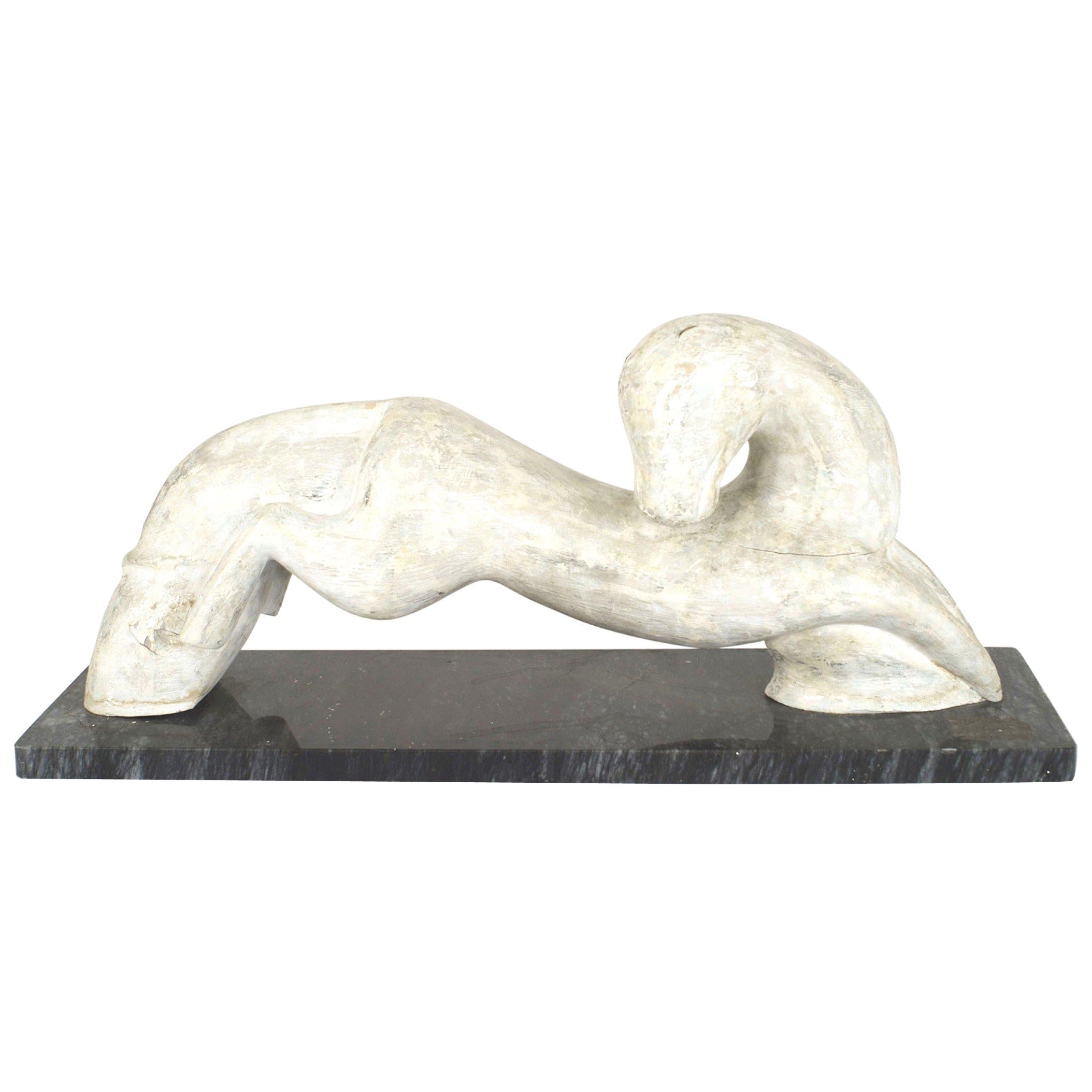 Mid-Century Modern White Horse Figure