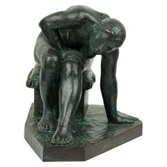 Felipe Castaneda Escultura femenina contemporánea mexicana de bronce fundido