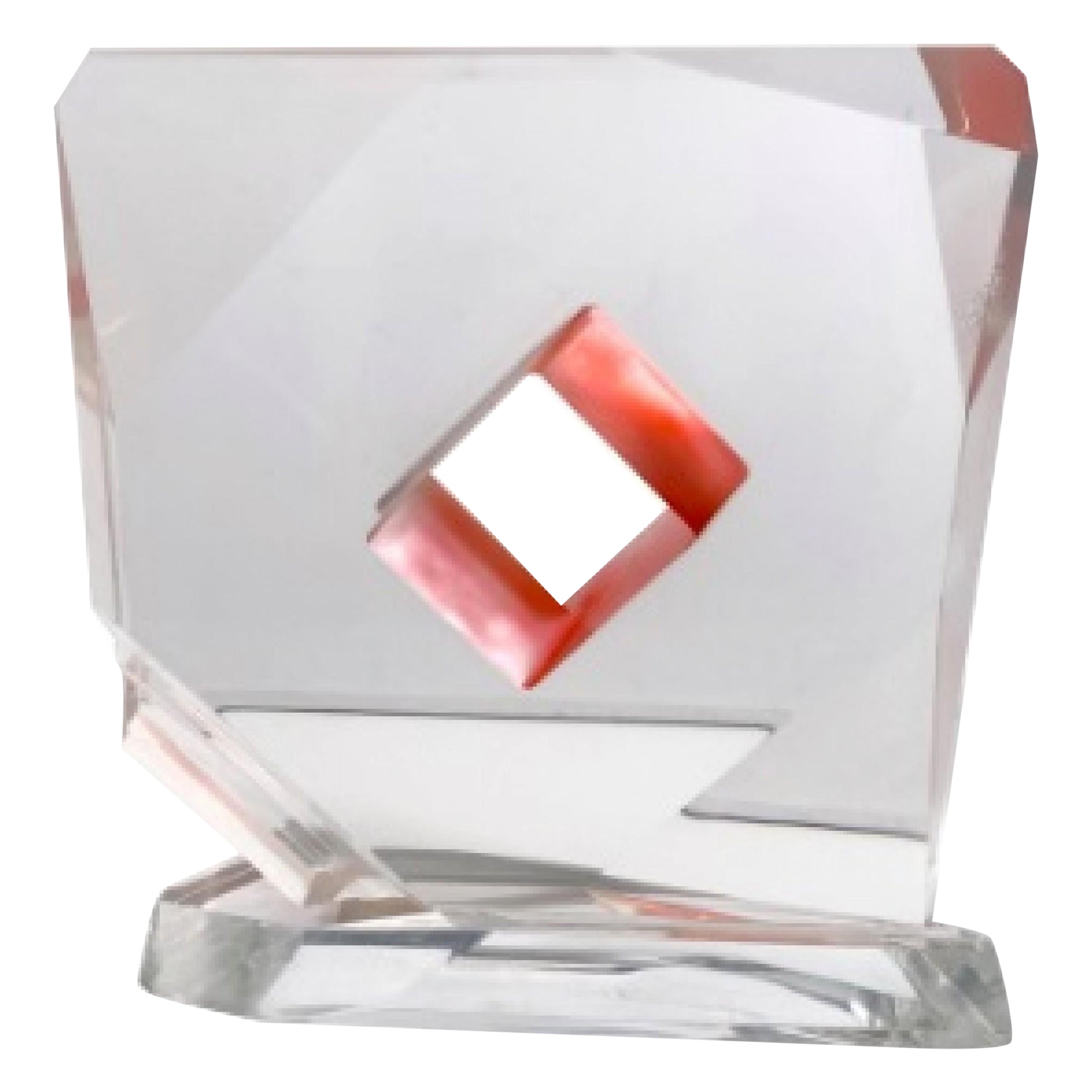 Les Prismatiques Abstract Mid-Century Lucite Sculpture For Sale