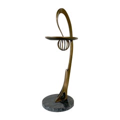 Sculpture moderne américaine en bronze et marbre