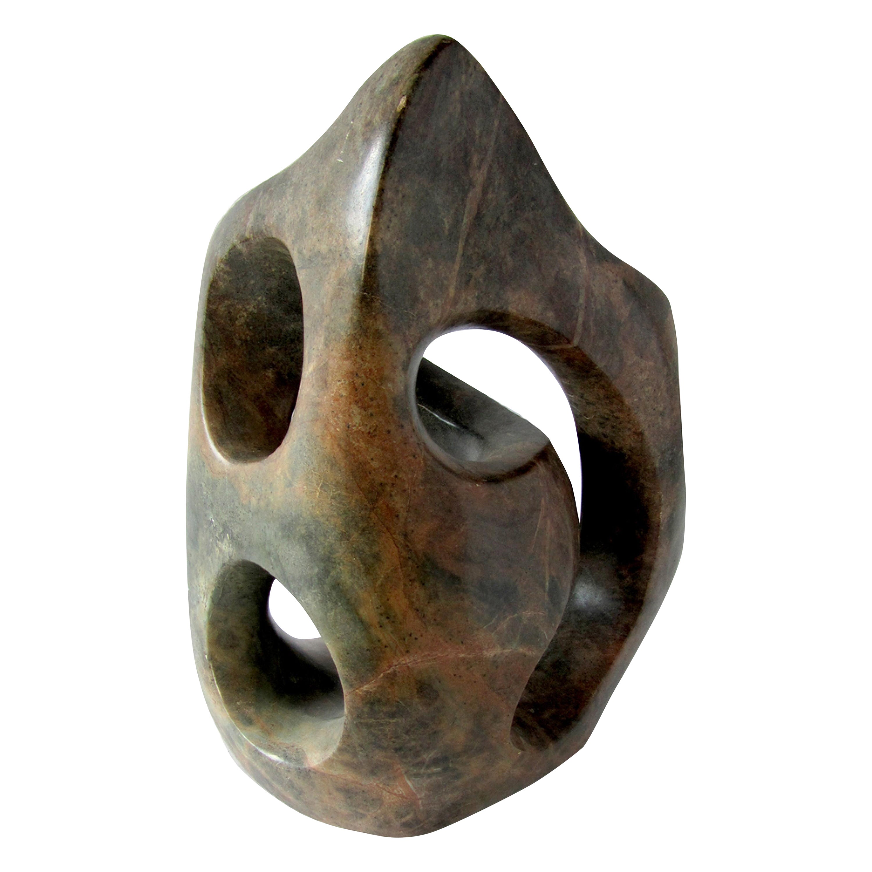 Brazilian Modern Abstract Free-Standing Marble Sculpture