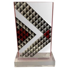 Amerikanische moderne handkolorierte monolithische Lucite-Skulptur aus Lucite, Grace Absi