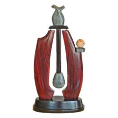 American Modern Mixed Marble Sculpture