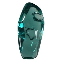 Italienische moderne grüne Glasskulptur aus Italien