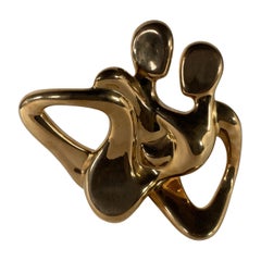 American Modern Ceramic Gold Glaze "Intertwined Couple", Jaru