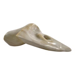 Sculpture abstraite italienne moderne Carrera en marbre