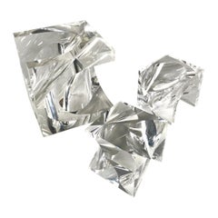 Set of 3 Lucite Table Sculptures